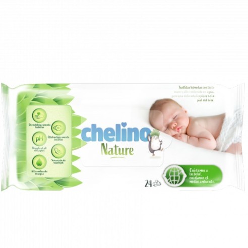 CHELINO NATURE  24 TOALLITAS