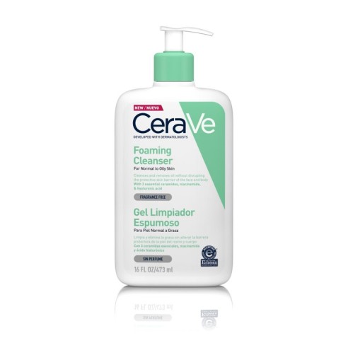 CERAVE GEL LIMPIADOR ESPUMOSO  473 ML