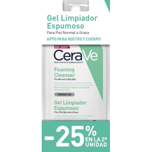 CERAVE DUPLO GEL LIMPIADOR ESPUMOSO...