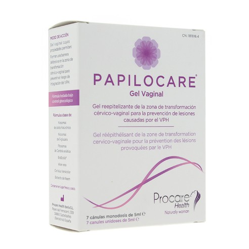 PAPILOCARE GEL VAGINAL  7 CANULAS 5 ML