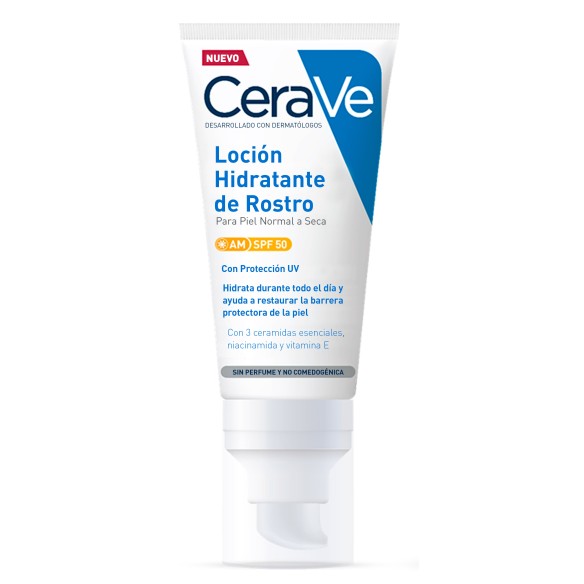 CERAVE LOCION HIDRATANTE DE ROSTRO SPF 50  1 TUBO 52 ML