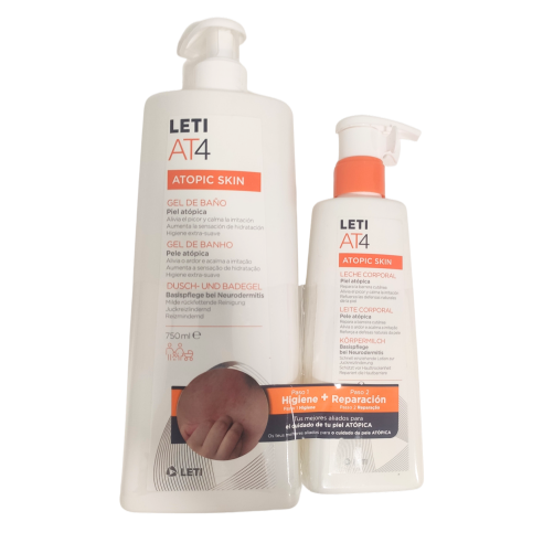 LETI AT4 PACK GEL 750 ML  LECHE 250 ML