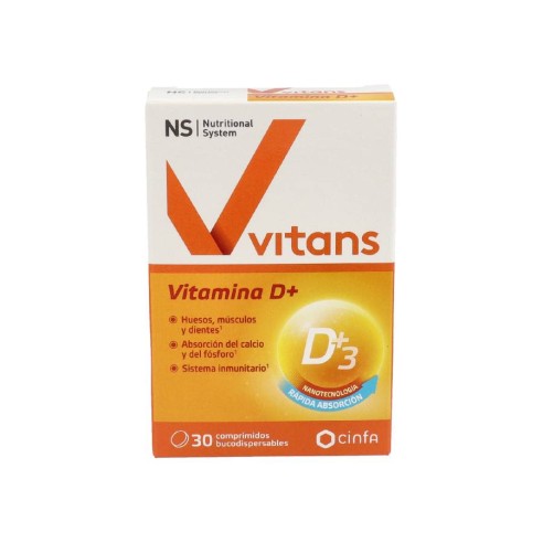 NS VITANS VITAMINA D  30 COMPRIMIDOS...