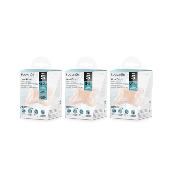 CHUPETE SILICONA FISIOLOGICO SUAVINEX SX PRO ZERO-ZERO -2-2 MESES 1 UNIDAD