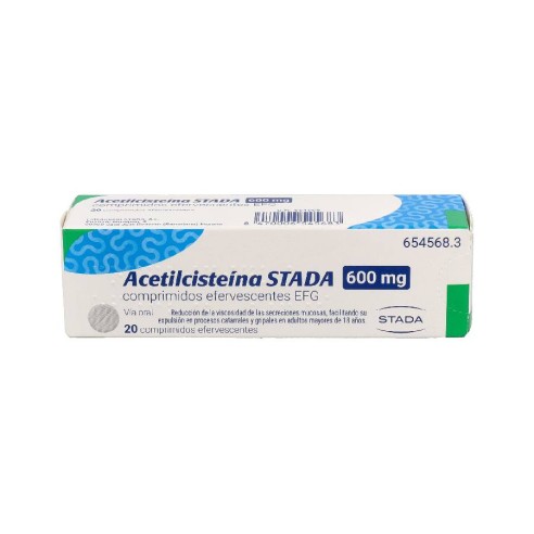 ACETILCISTEINA STADA EFG 600 MG 20 COMPRIMIDOS EFERVESCENTES (TUBO)