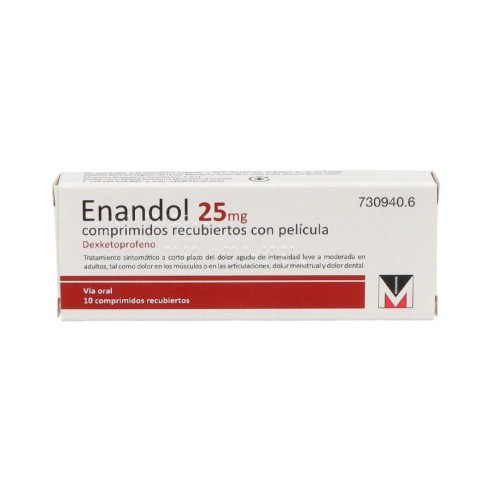 ENANDOL 25 MG 10 COMPRIMIDOS RECUBIERTOS
