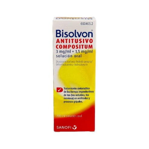 BISOLVON ANTITUSIVO COMPOSITUM 3 MG/ML  1,5 MG/ML SOLUCION ORAL 1 FRASCO 200 ML