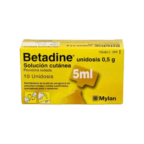 BETADINE UNIDOSIS 100 MG/ML SOLUCION...