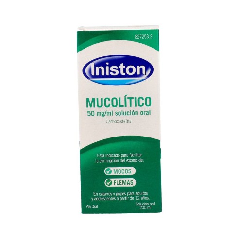 INISTON MUCOLITICO 50 MG/ML SOLUCION ORAL 1 FRASCO 200 ML