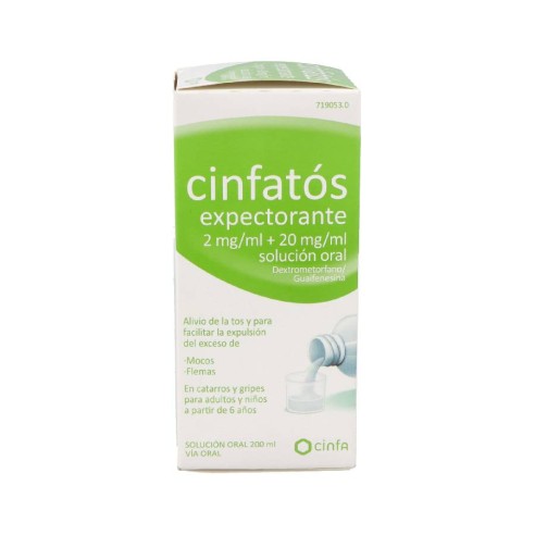 CINFATOS EXPECTORANTE 2 MG/ML  20 MG/ML SOLUCION ORAL 1 FRASCO 200 ML (PET)