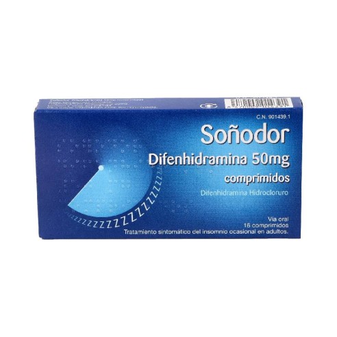 SOÑODOR DIFENHIDRAMINA 50 MG 16...